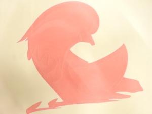 アンティーク　オウム模様織り出し名古屋帯